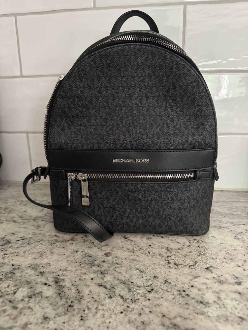 Michael Kors Black Signature MK Mini Backpack